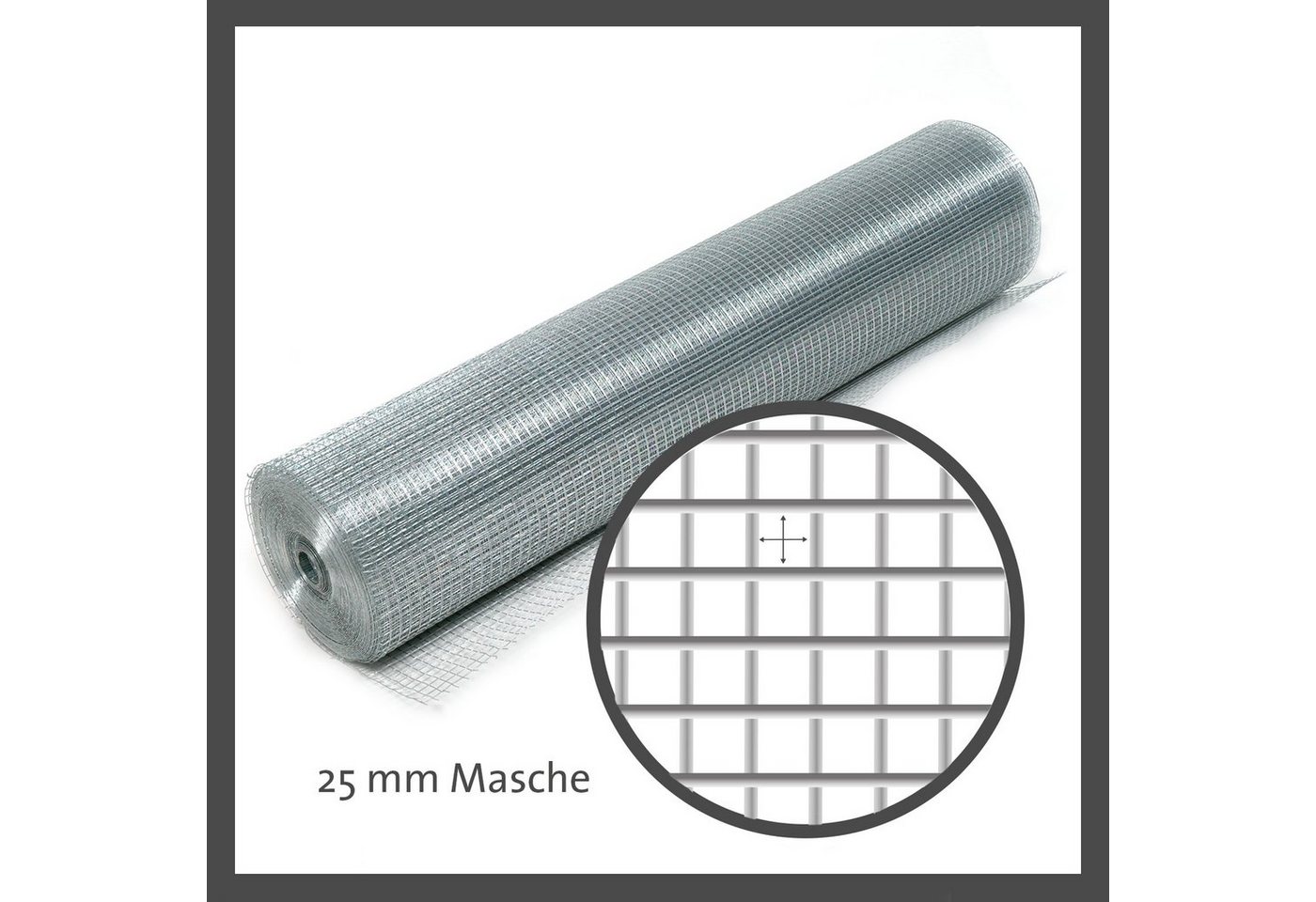 Thumbnail - Kraptrap® Voliere Volierendraht Drahtgitter I Käfigdraht Schweißgitter I 25x25mm I 1,75mm stark Drahtzaun Maschendraht