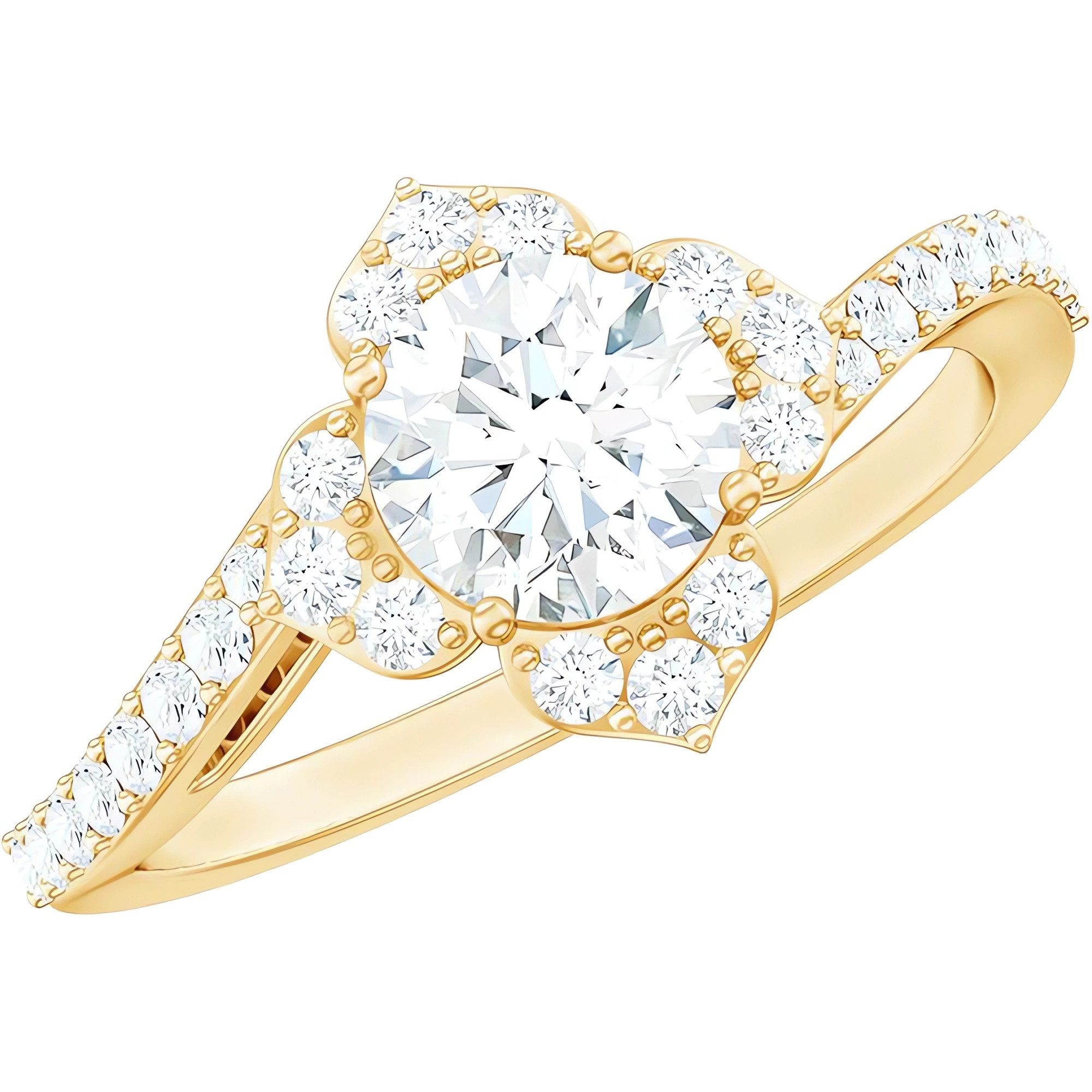 Diamantring Ring Frauen, E VS2 3EX, Labordiamant 1 Karat, Diamantring, Eheringe