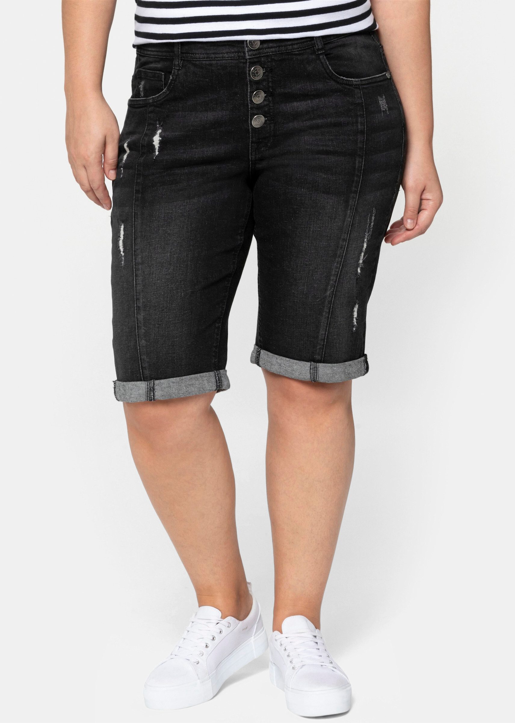 Sheego Shorts Jeansbermudas günstig online kaufen