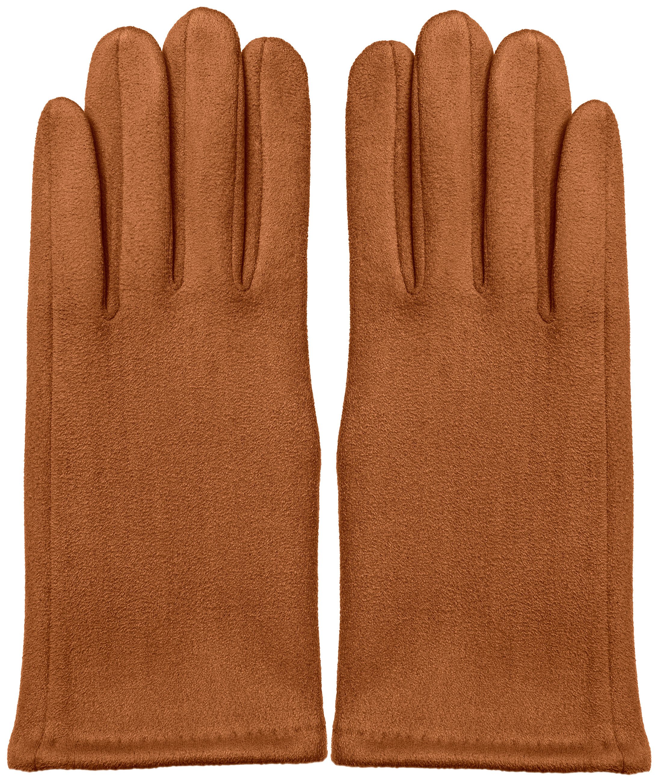 Caspar Strickhandschuhe GLV013 klassisch elegante uni Damen Winter Handschuhe