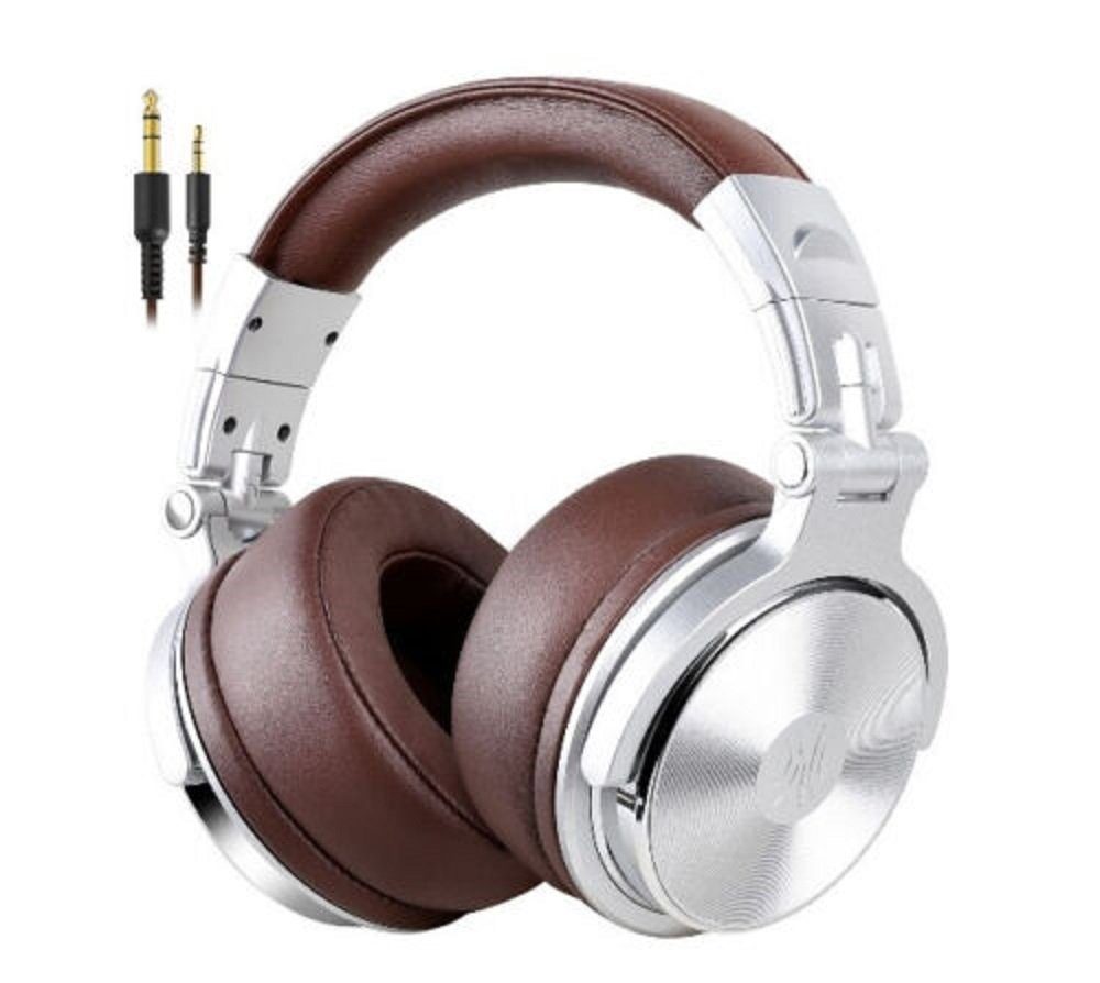 OneOdio Pro 40 silber-braun Heatset Musik High-Resolution Kopfhörer