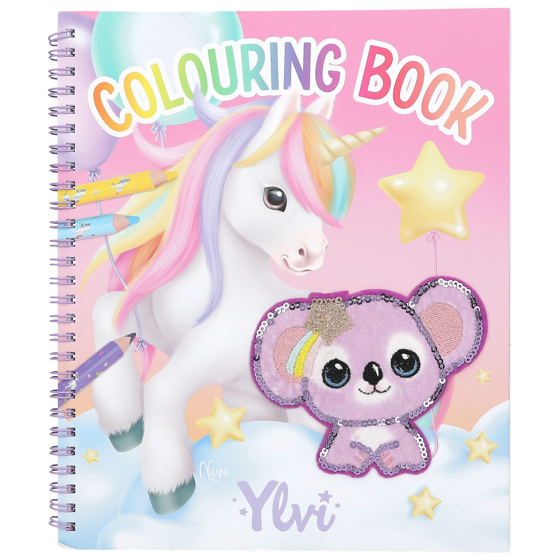 Depesche Malvorlage Ylvis Einhorn Malbuch Ausmalbuch mit Pailletten inkl. Sticker