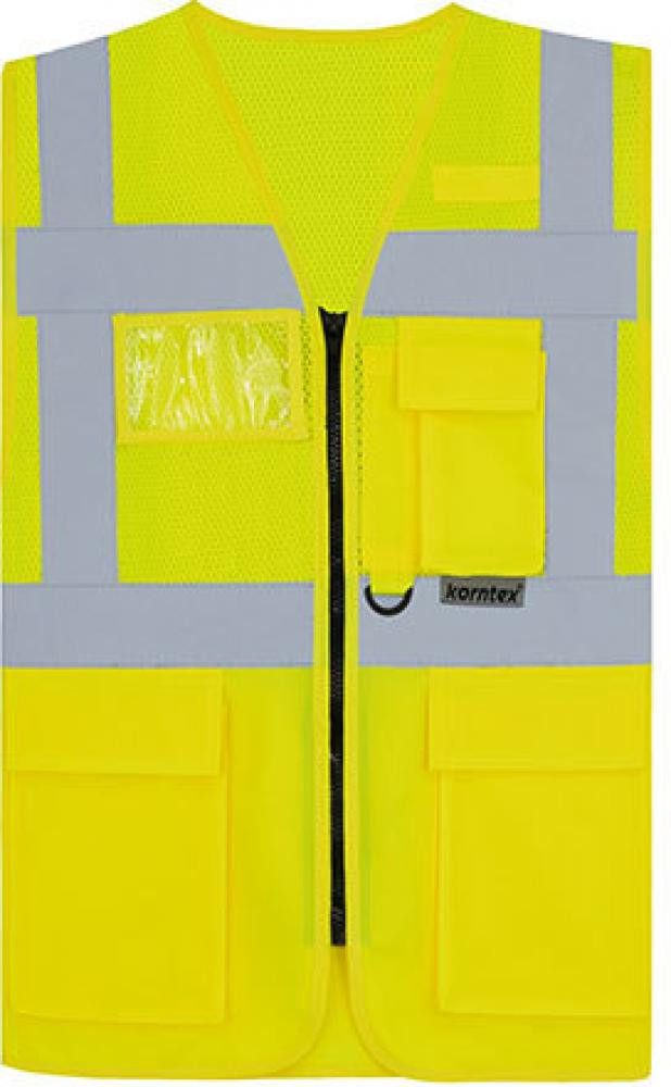 korntex Warnweste Multifunkitons-Warnweste Mesh Multifunction Vest