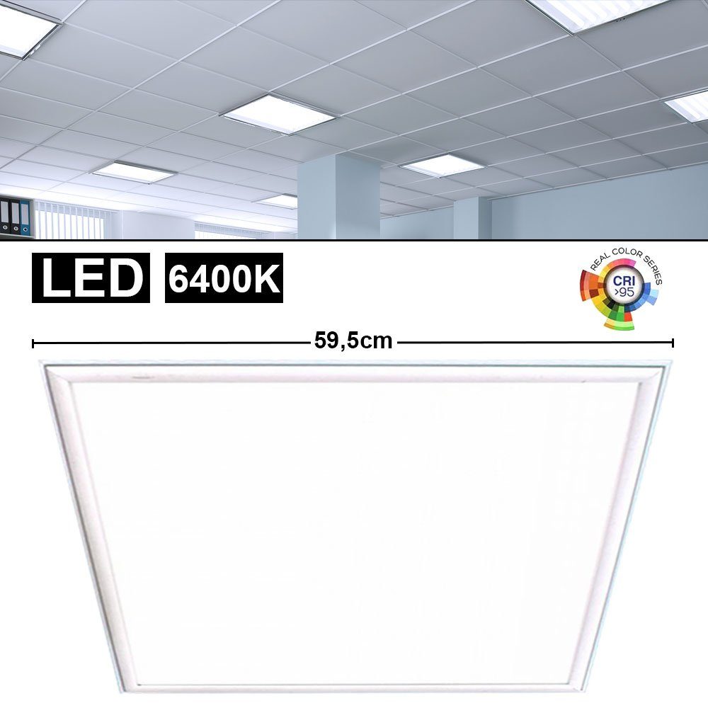 V-TAC LED Deckenleuchte, LED-Leuchtmittel fest verbaut, Kaltweiß, LED 45 Watt Einbau Panel Decken Strahler Lampe weiß Büro