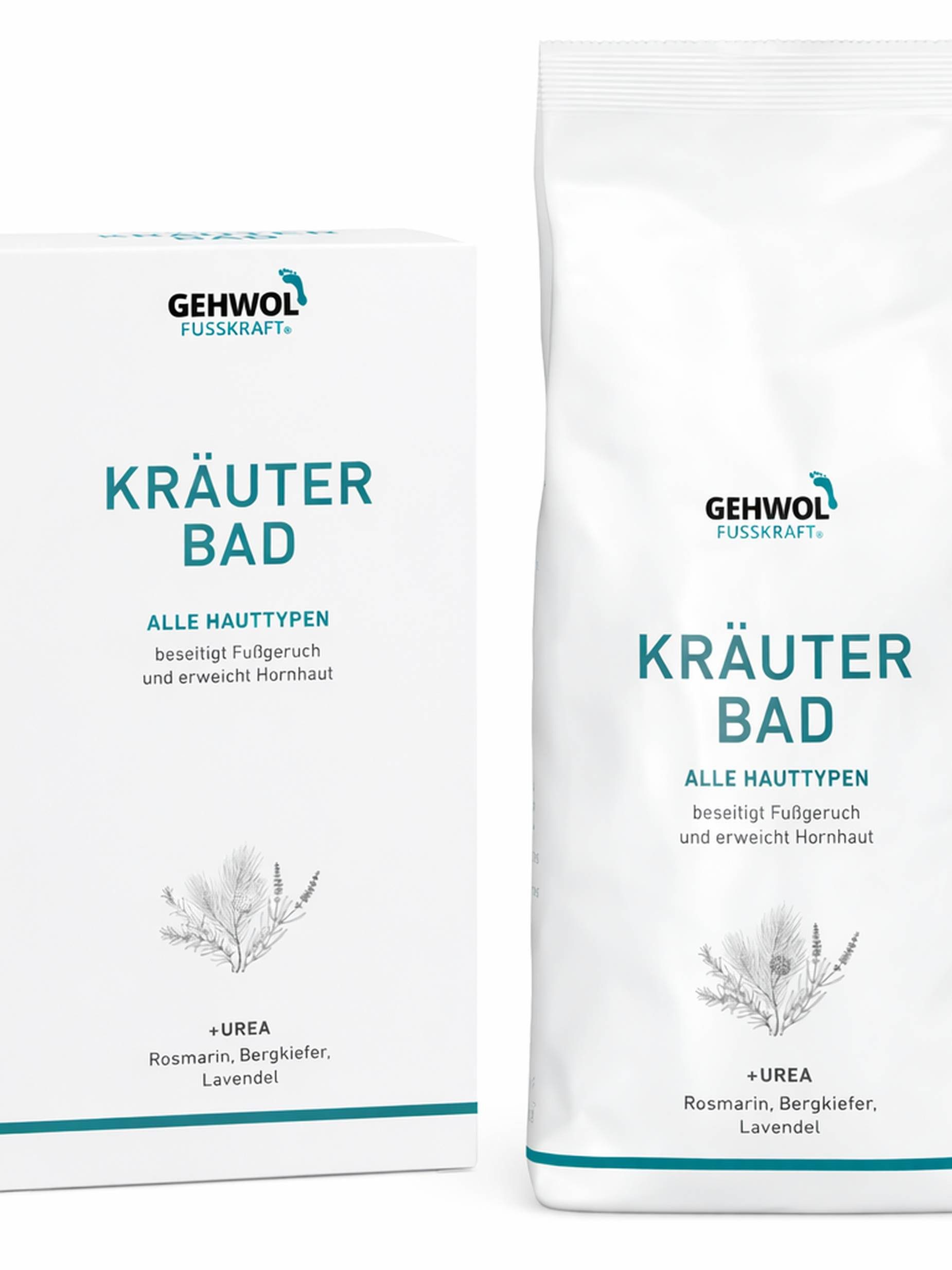 Eduard Gerlach GmbH Fußbädersalz Pflegendes Kräuter Fußbad für weiche Füße 400 g Packung