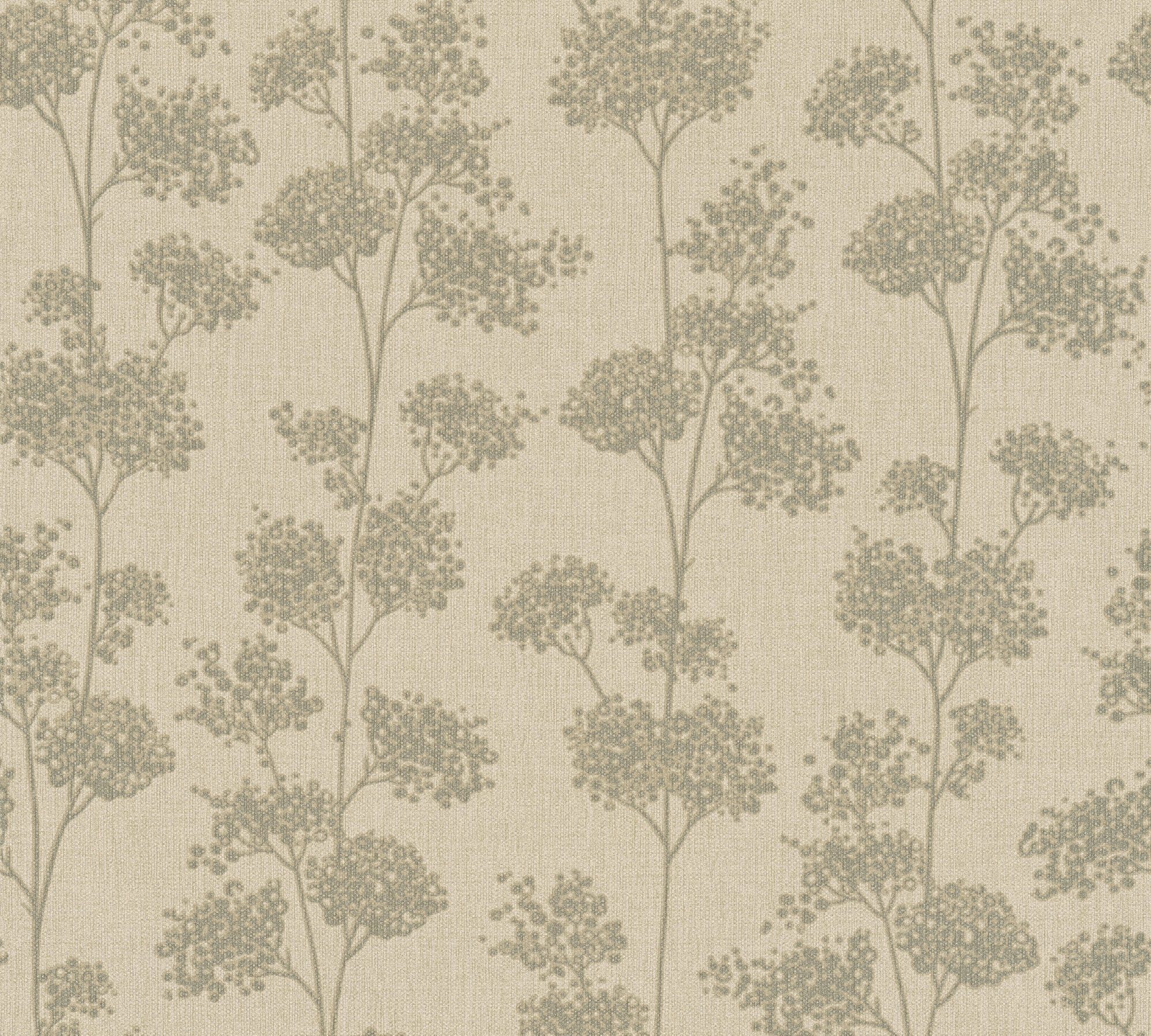 floral, Floral Premium Création beige/metallic botanisch, Modern A.S. Vliestapete Tapete Wall,