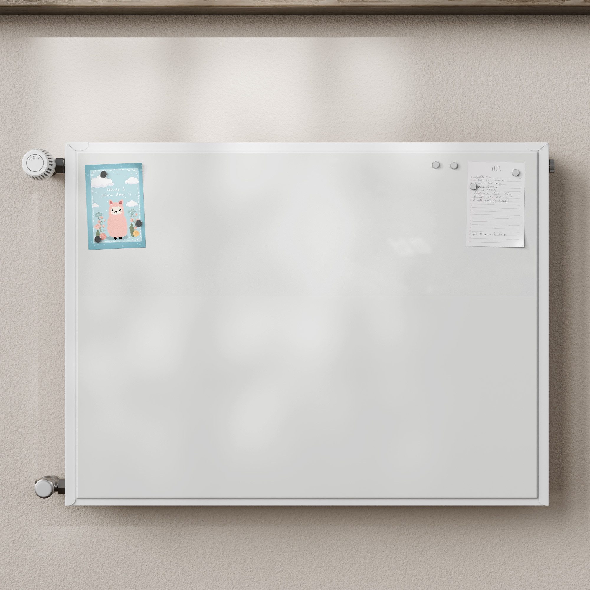 DEQORI Magnetfolie 'Unifarben - Hellgrau', beschreibbar Heizung Magnetmatte magnetisch Magnetfolie