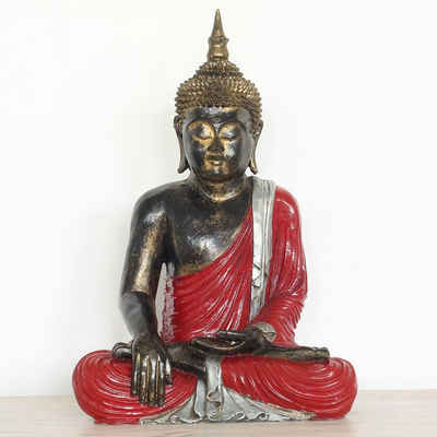 Oriental Galerie Dekofigur Buddha Gold Rot Resin 55 cm (1 St)
