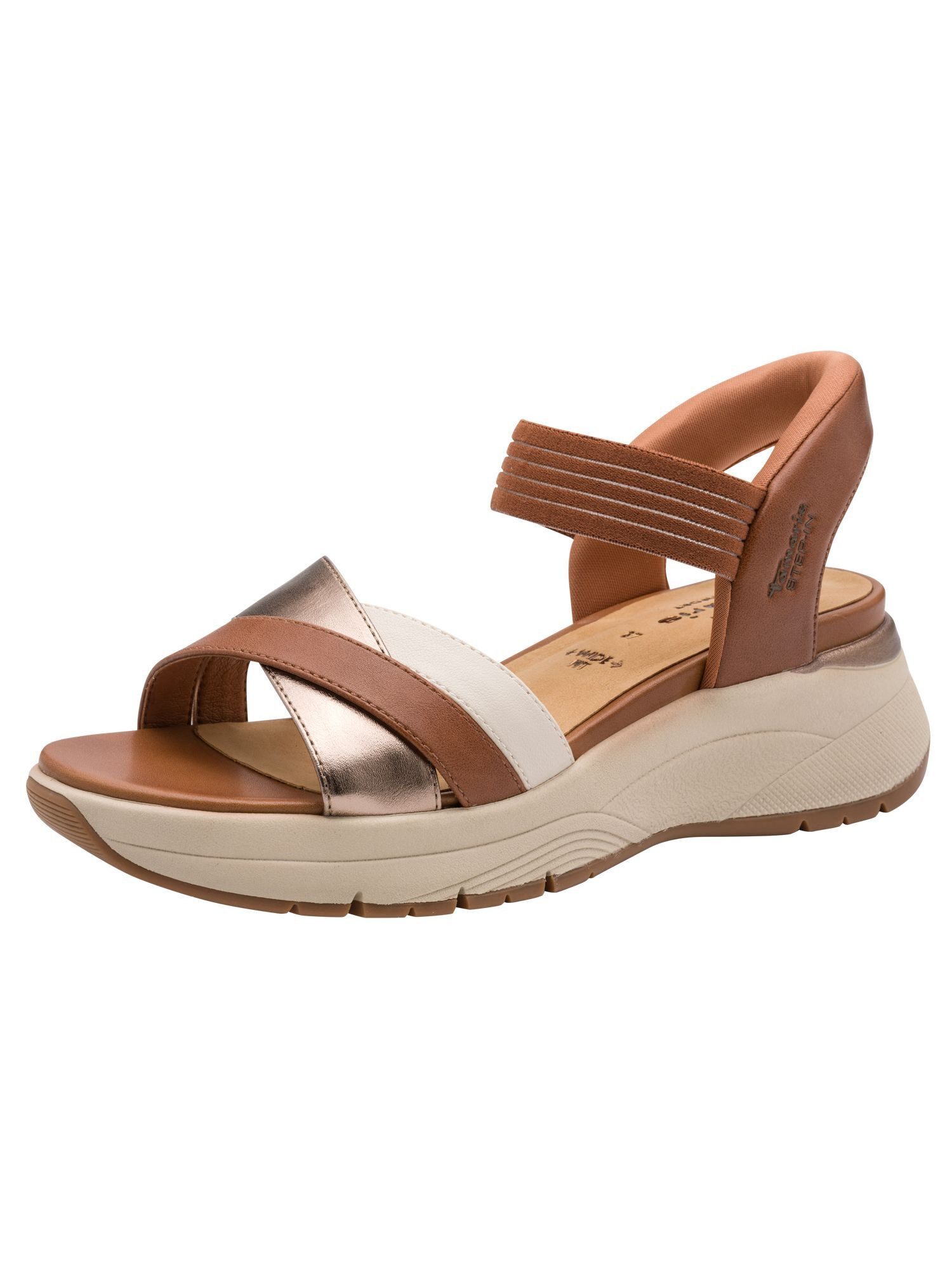 WIDE FIT STEP IN, comfortFit Frauen kein Absatz Plateausandaletten