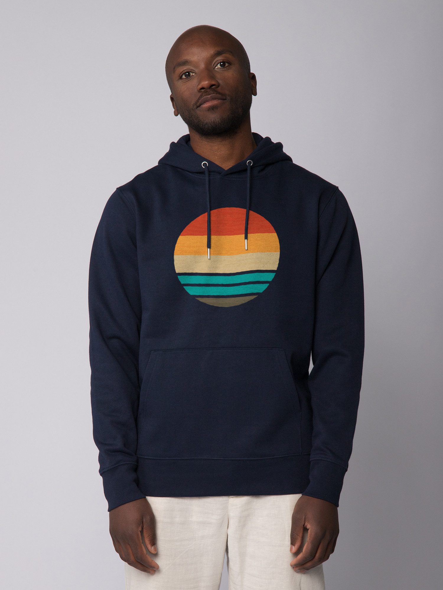 wat? Apparel Hoodie Retro Sunset Ocean
