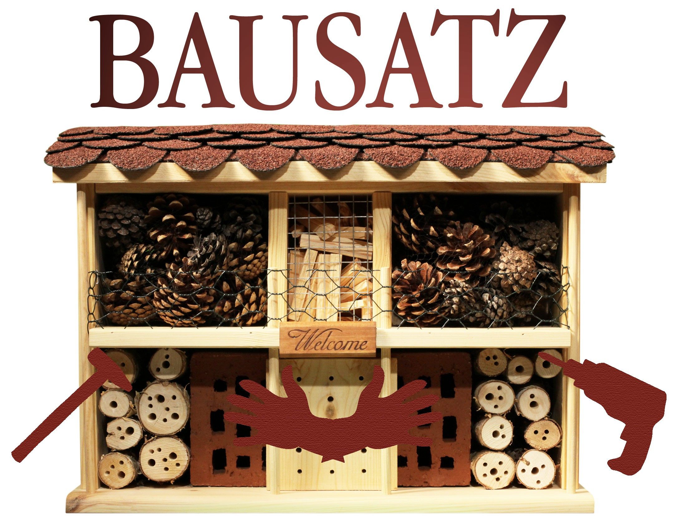LUXUS-INSEKTENHOTEL Insektenhotel Insektenhotel Bausatz "Landhaus Komfort"