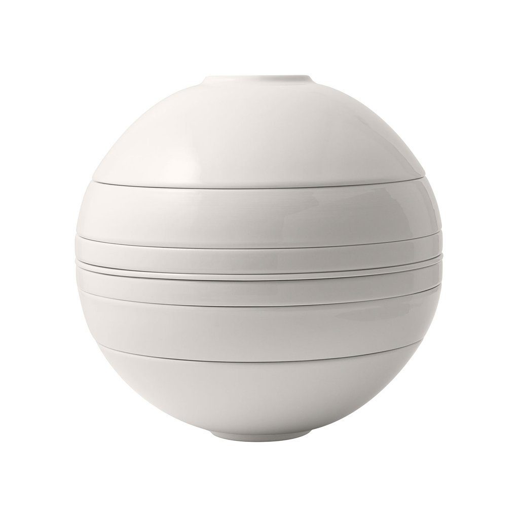 Villeroy & Boch Geschirr-Set Iconic LaBoule (7-tlg), 2 Personen, Porzellan, Premium Porcelain, mikrow.- & spülm.sicher, Made in Germany