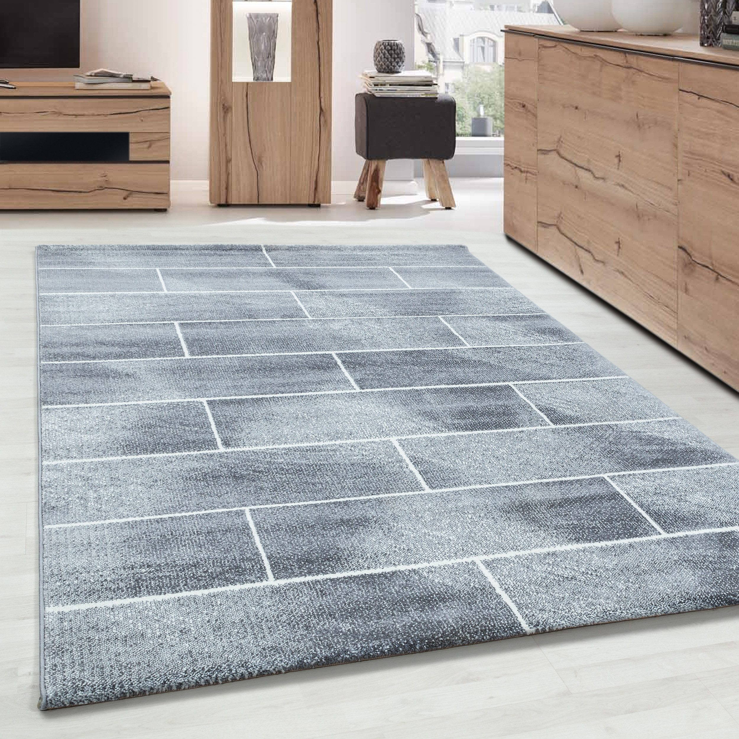 Carpettex Frisé-Teppich Geometrisch Design, Läufer, Höhe: günstig online kaufen