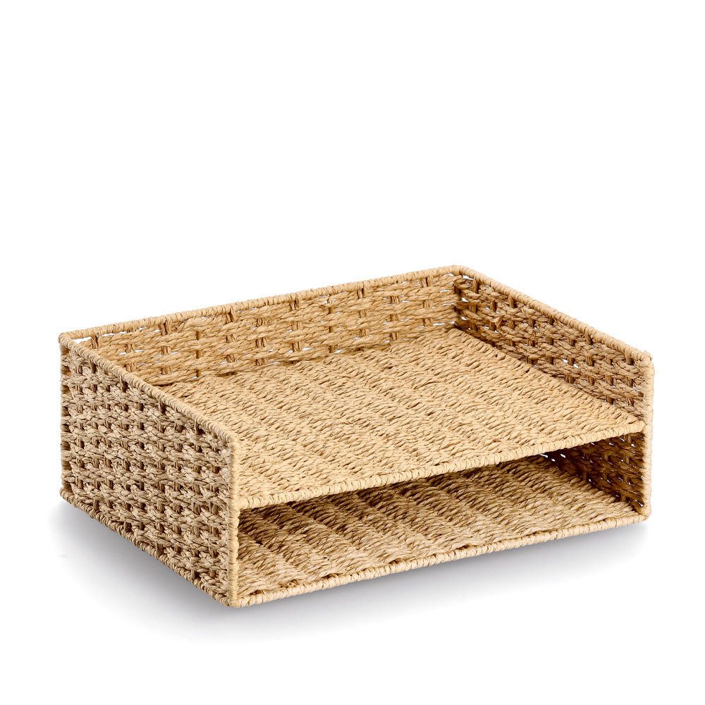 Zeller Present Küchenorganizer-Set Dokumentenablage, Papiergeflecht