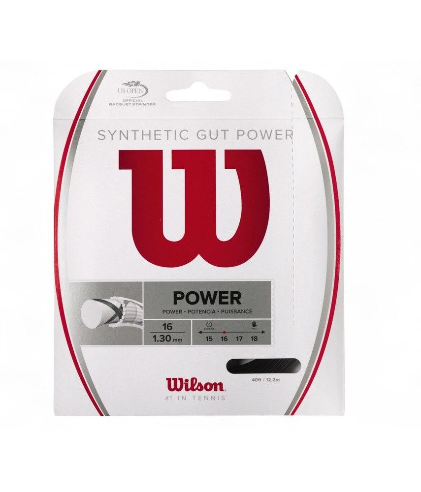 Tennissaite Synthetic Gut Power 1.30 (Allround+Power) schwarz 12m Set