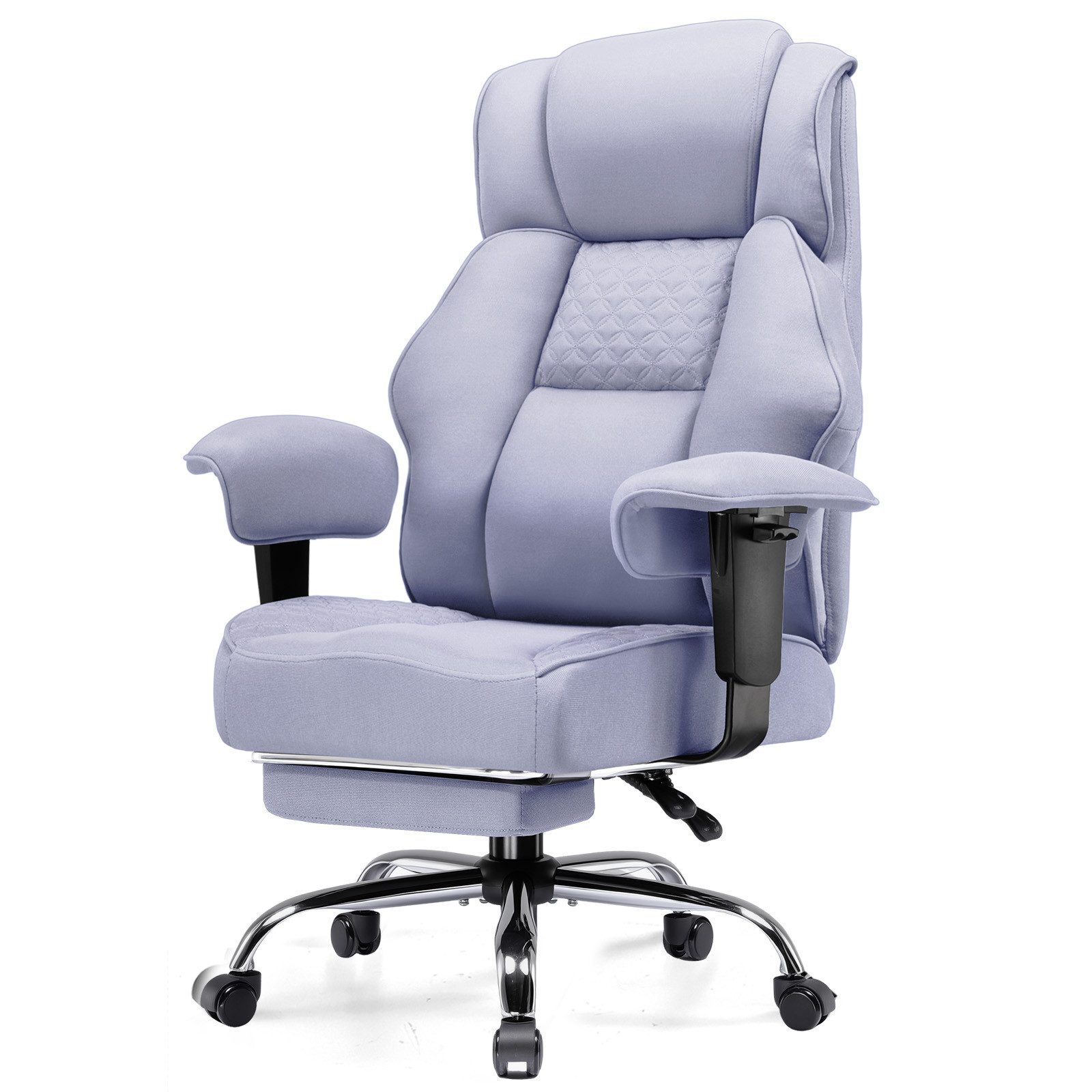 GTPLAYER Gaming-Stuhl für Große und Schwere Personen, ergonomischer Bürostuhl bis 150 kg, 3D Sitzkissen, verstellbar mit Fußstütze für Büro & Gaming