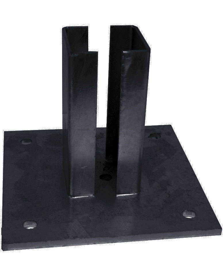 KRAUS Pfostenfuß, für Pfosten 80x80 mm, BxH: Standfuß 20x20 cm für Zaunposten 8x8 cm, zum Aufdübeln