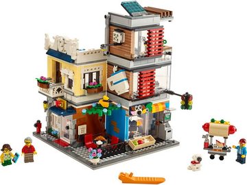 LEGO® Konstruktionsspielsteine LEGO® Creator 3in1 - Stadthaus mit Zoohandlung &, (Set, 969 St)