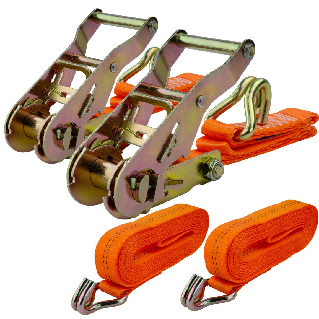 MCS CARGO SECURITY Zurrgurt Spanngurte 2er Set, 1500kg, 5m, Zurrgurte für Ladungssicherung (2-St)