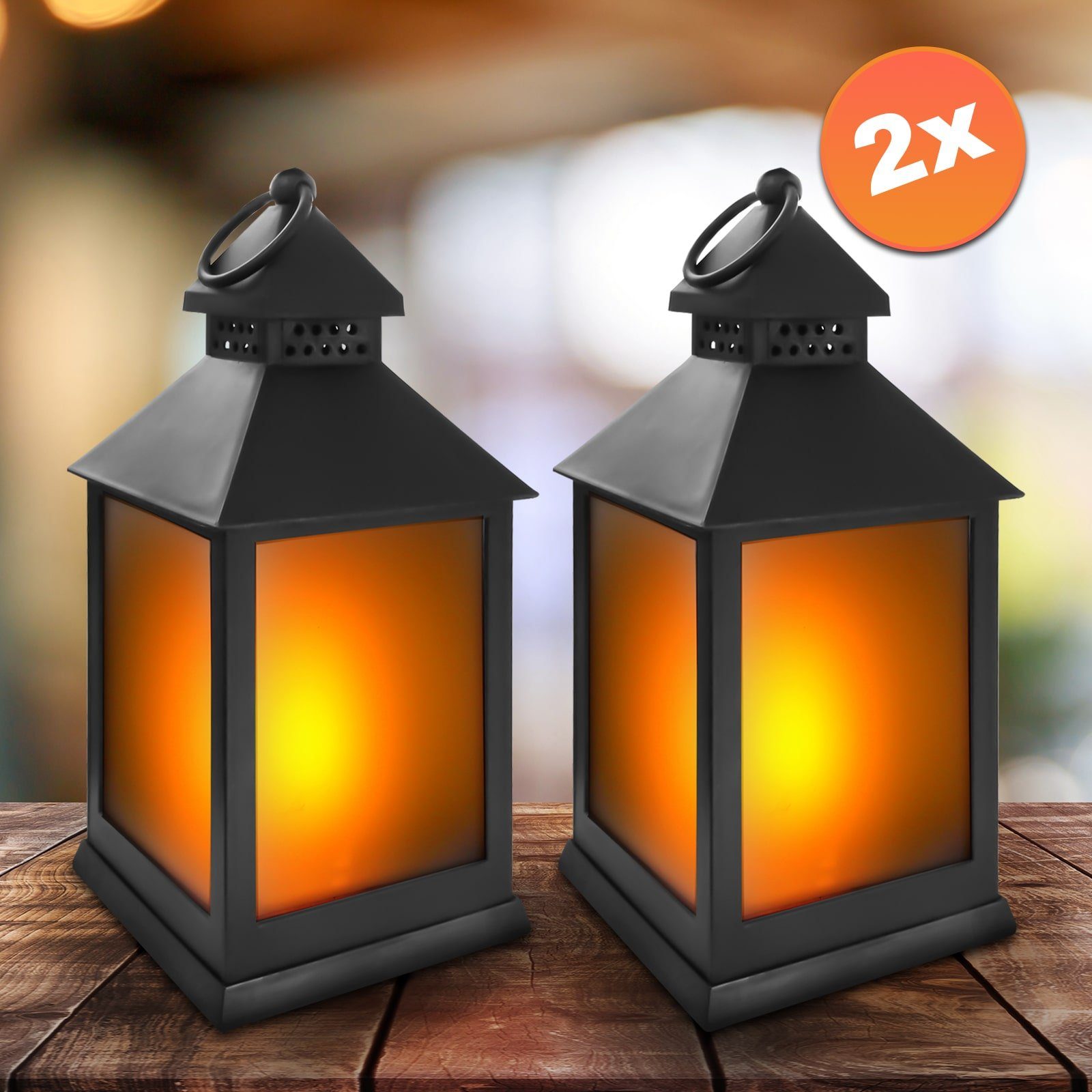 EAXUS LED Laterne Sturmlaterne mit Flammeneffekt günstig online kaufen