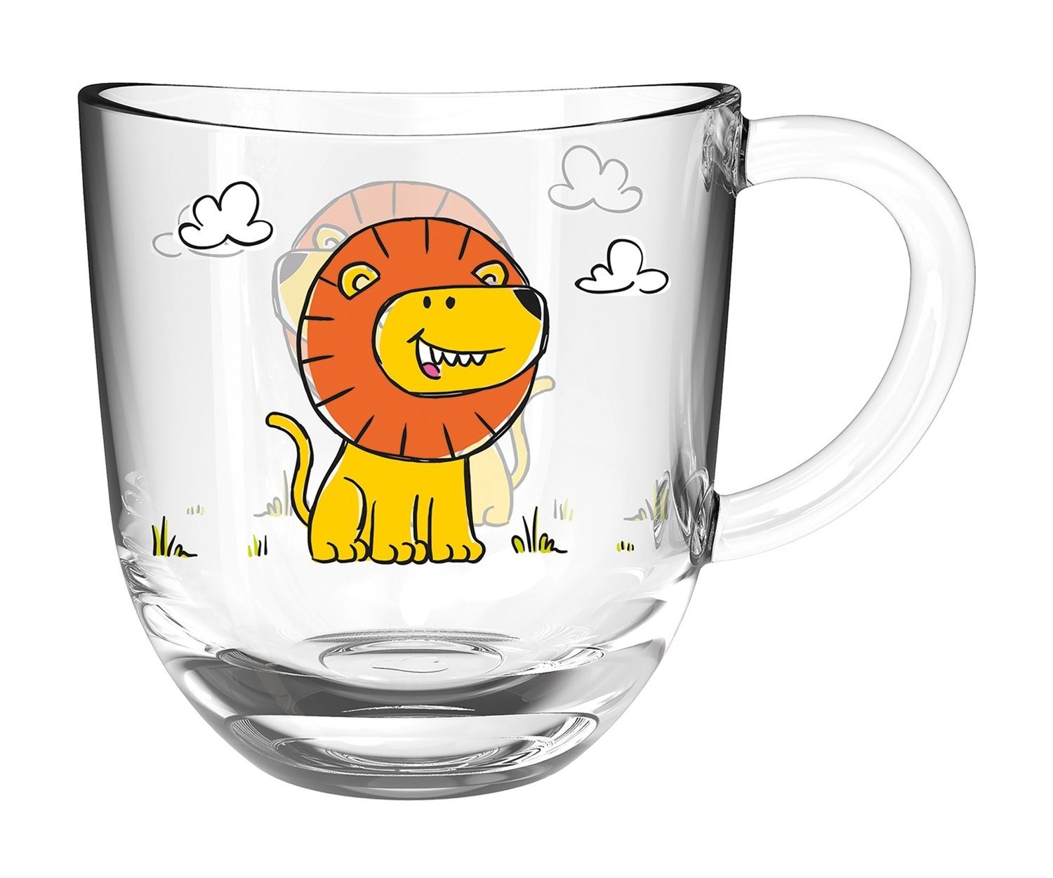 LEONARDO Tasse BAMBINI, Tasse, Transparent, Gelb, Orange, 280 ml, Glas