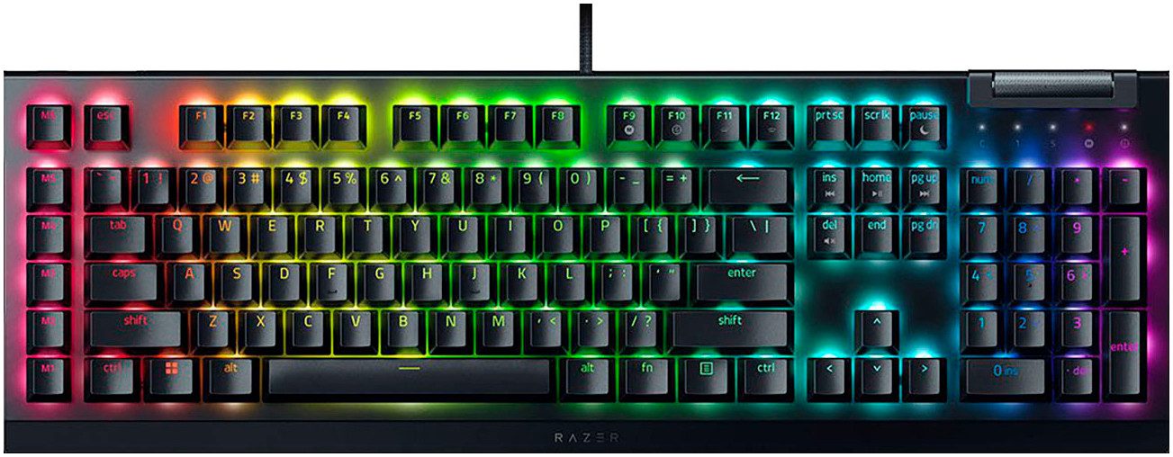 RAZER BlackWidow V4 X - Grün Switch - DE Tastatur, Multimedia 