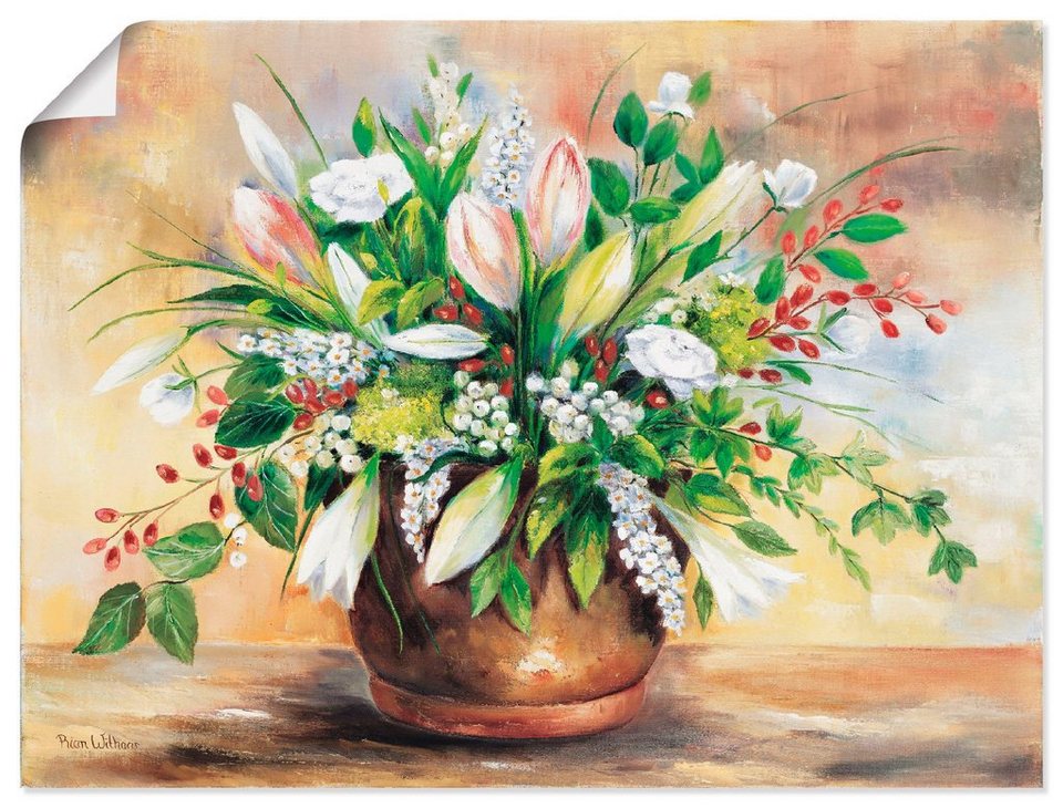 Artland Wandbild Blütenverschönerung, Blumen (1 St), als Leinwandbild,  Wandaufkleber oder Poster in versch. Größen