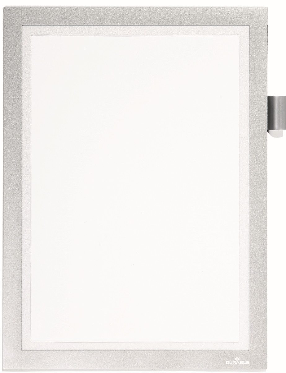 Fächermappe Magnetschildrahmen Duraframe Note A4 selbstklebend silber (10 Stück)