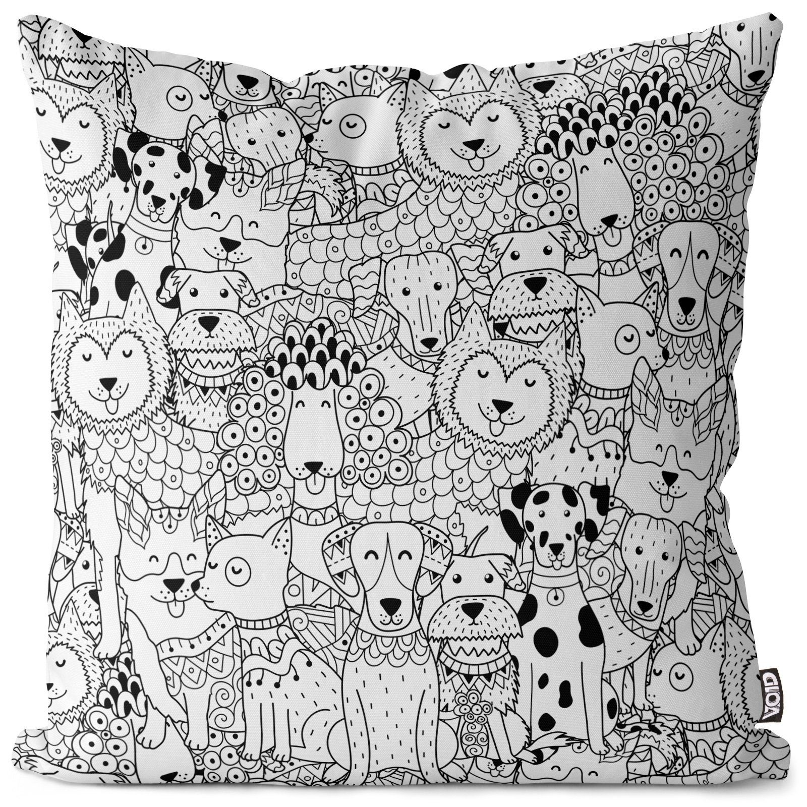 VOID Kissenbezug, (1 Stück), Hunde Grafik Haustier Dog hund nahtlos muster buch hübsch spassig pfo