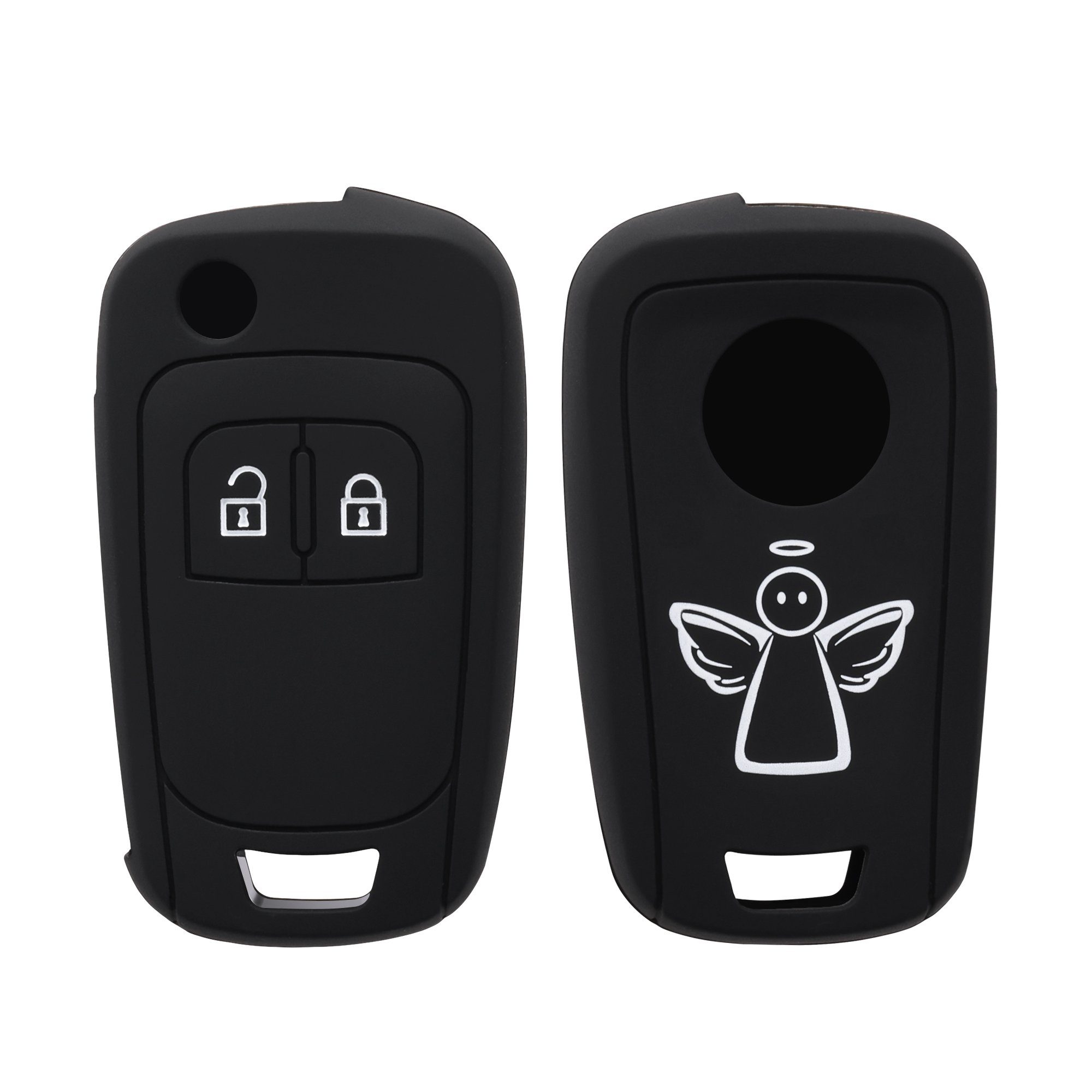 kwmobile Schlüsseltasche Autoschlüssel Hülle für Opel Chevrolet,  Schlüsselhülle Schlüssel Case Cover, KOMPATIBEL MIT: passend für Opel  Chevrolet 2-Tasten Klapp Autoschlüssel