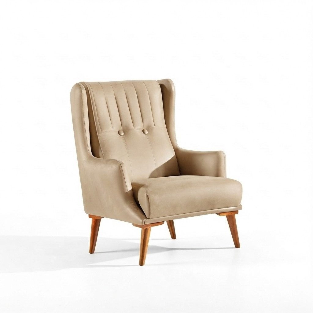 Xlmoebel Loungesessel Eleganter Ledersessel im Lounge-Club-Stil mit hochwertiger Polsterung (Sessel), Hergestellt in Europa