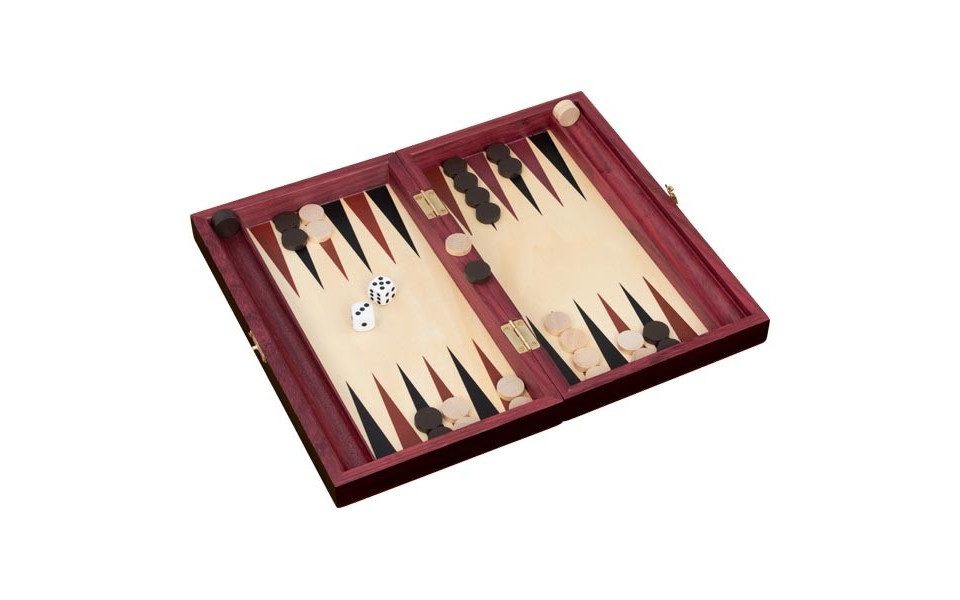 Gollnest & Kiesel Spiel Goki 56322 - Backgammon im Holzkasten, klappbar, Würfelspiel von Gollnest & Kiesel