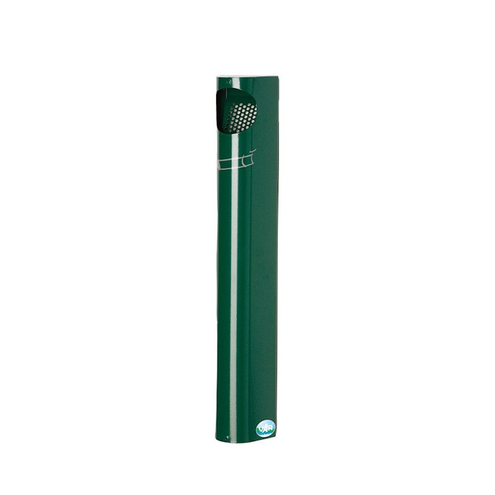 PROREGAL® Aschenbecher Praktischer Wandascher Abstreifblech Wandmontage 3,5L 55x7,4x11cm Grün
