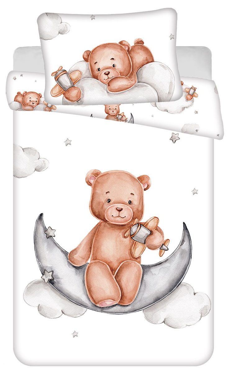 Jerry Fabrics Kinderbettwäsche Teddybär Kinderbettwäsche Mond günstig online kaufen