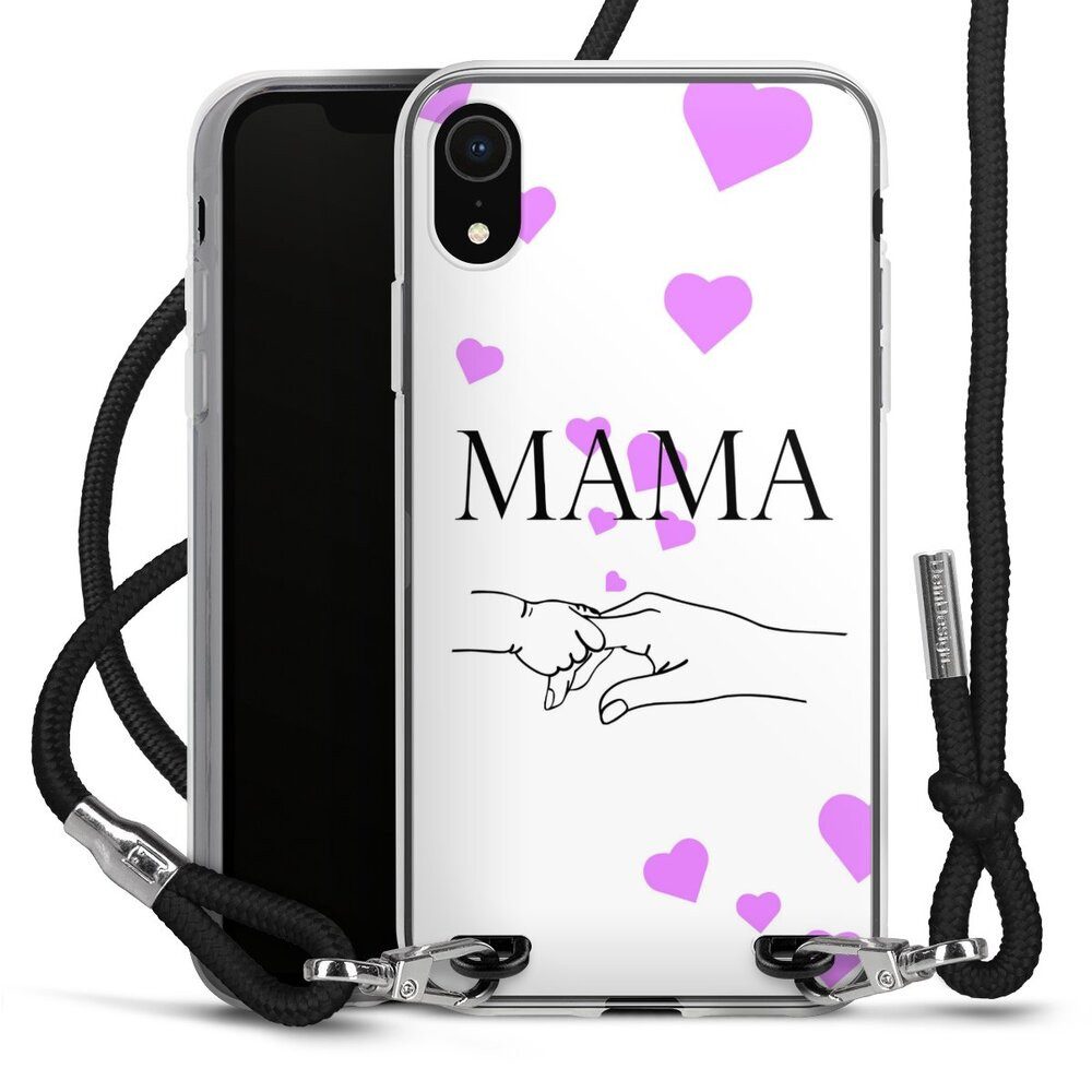 DeinDesign Handyhülle Muttertag Mama Familie Muttertag-Mama und kinder, Apple iPhone Xr Handykette Hülle mit Band Case zum Umhängen