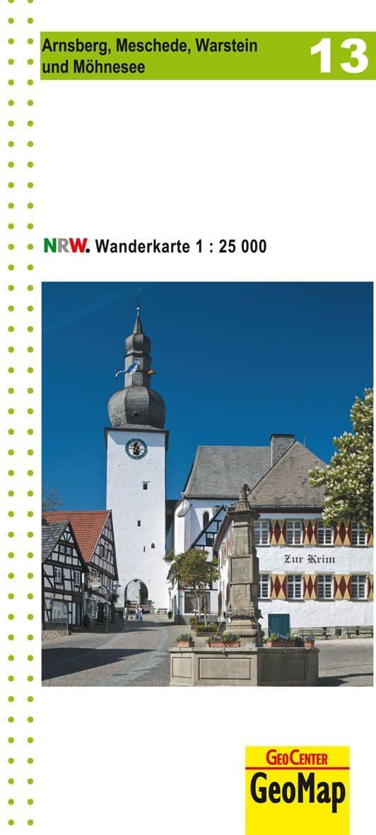 Arnsberg, Meschede, Warstein und Möhnsee Blatt 13, topographische Wand / Geobasisdaten: Land NRW, 1:25.000