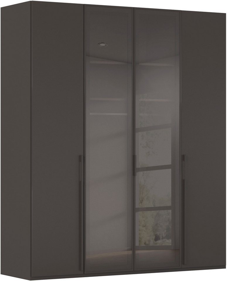 rauch Drehtürenschrank Schrank Garderobe SKAT SHINE Breiten 151/201/251/301cm, Höhe 223/235cm (3 verschiedene Ausstattungen BASIC/CLASSIC/PREMIUM (inkl. SOFT-CLOSE) edle Schrankfront mittig hochwertige Glasrahmentüren MADE IN GERMANY