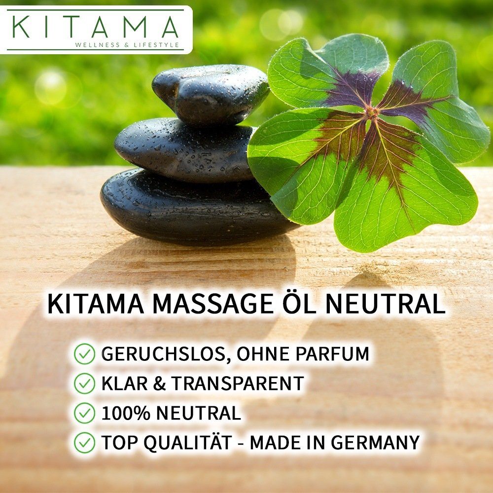 Kitama Massageöl Neutral & Soft für Physiotherapie Thai-Massage Spa Wellness 5-Liter, Ohne Duft