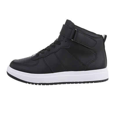 Ital-Design Herren High-Top Freizeit Sneaker Flach Sneakers in Schwarz