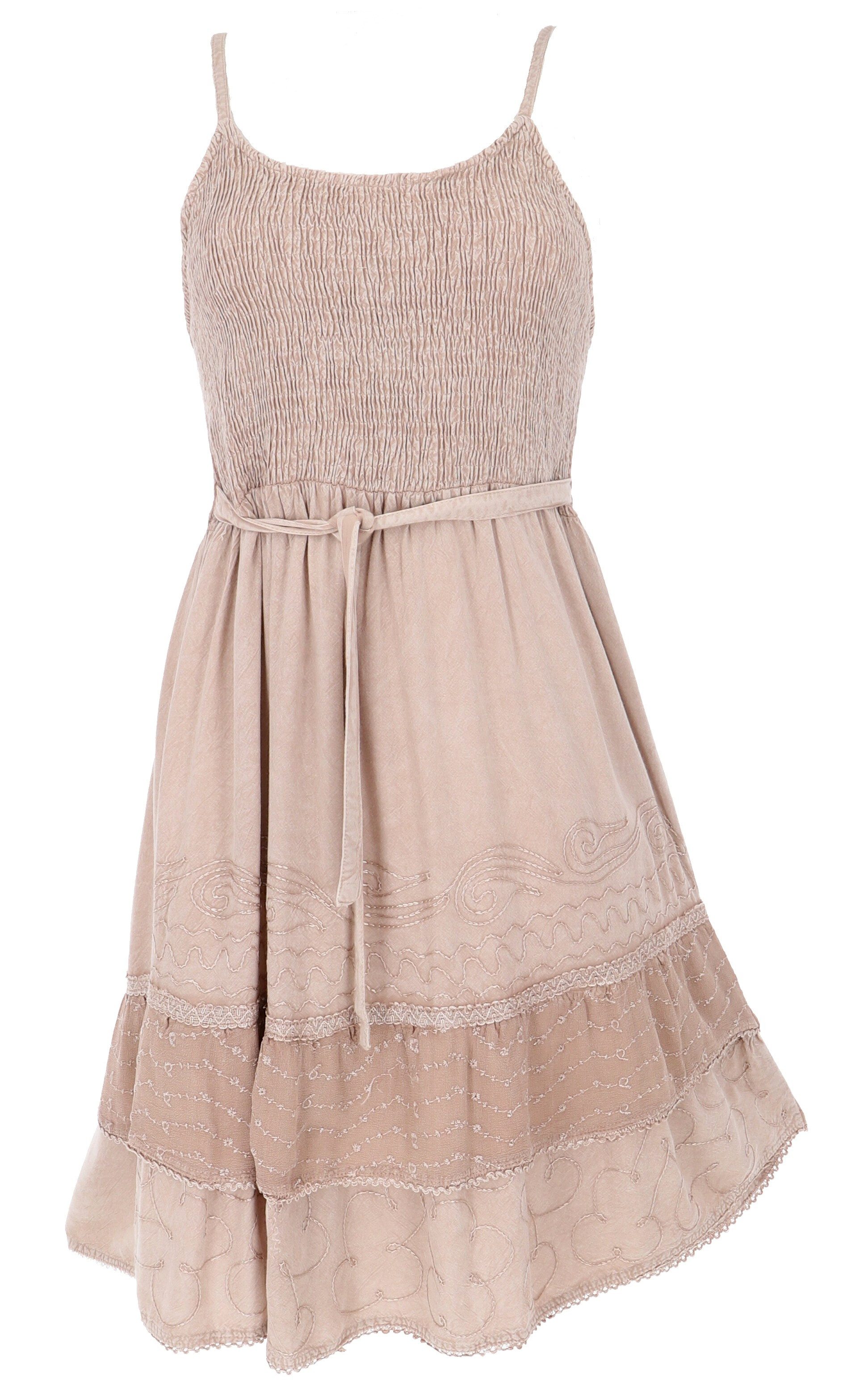 Guru-Shop Midikleid Besticktes indisches Boho Kleid, günstig online kaufen