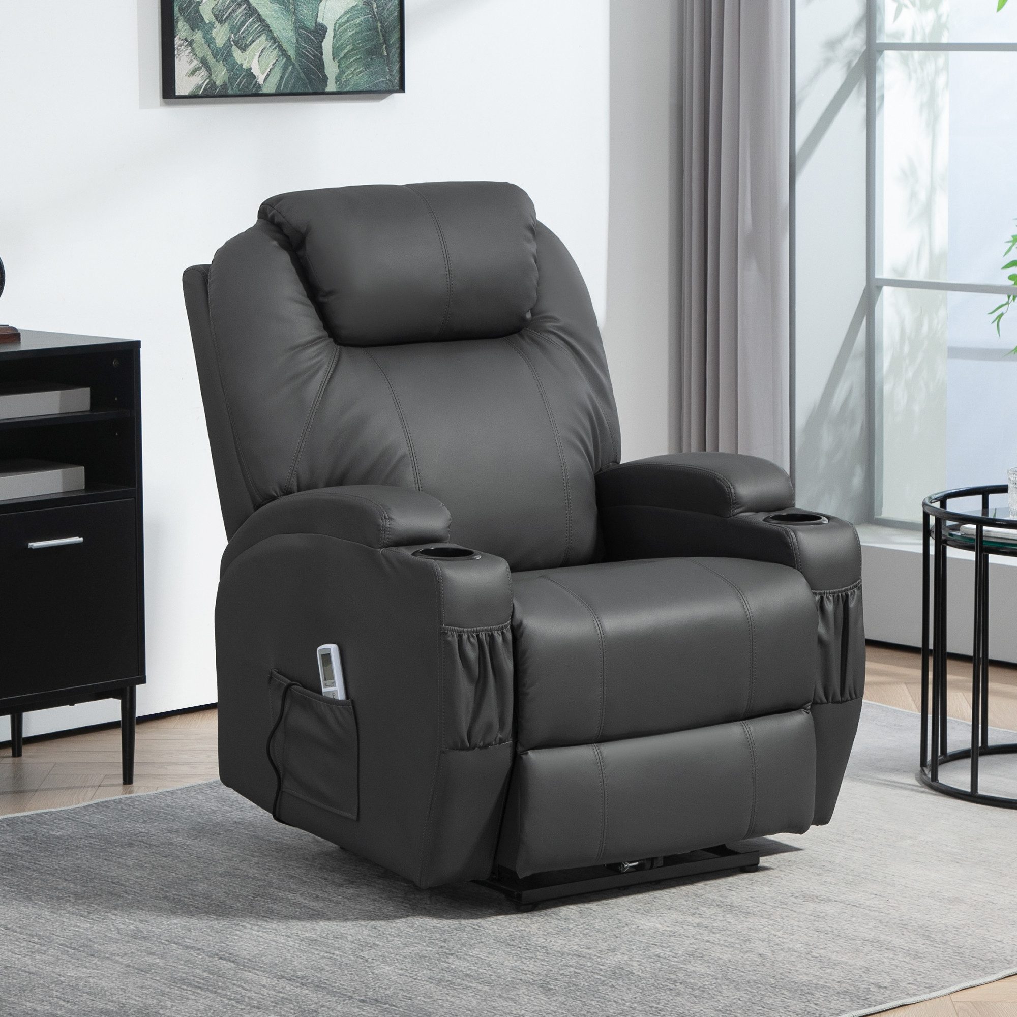 Massagesessel Elektrisch TV Sessel mit Liegefunktion Aufstehhilfe bis 160kg