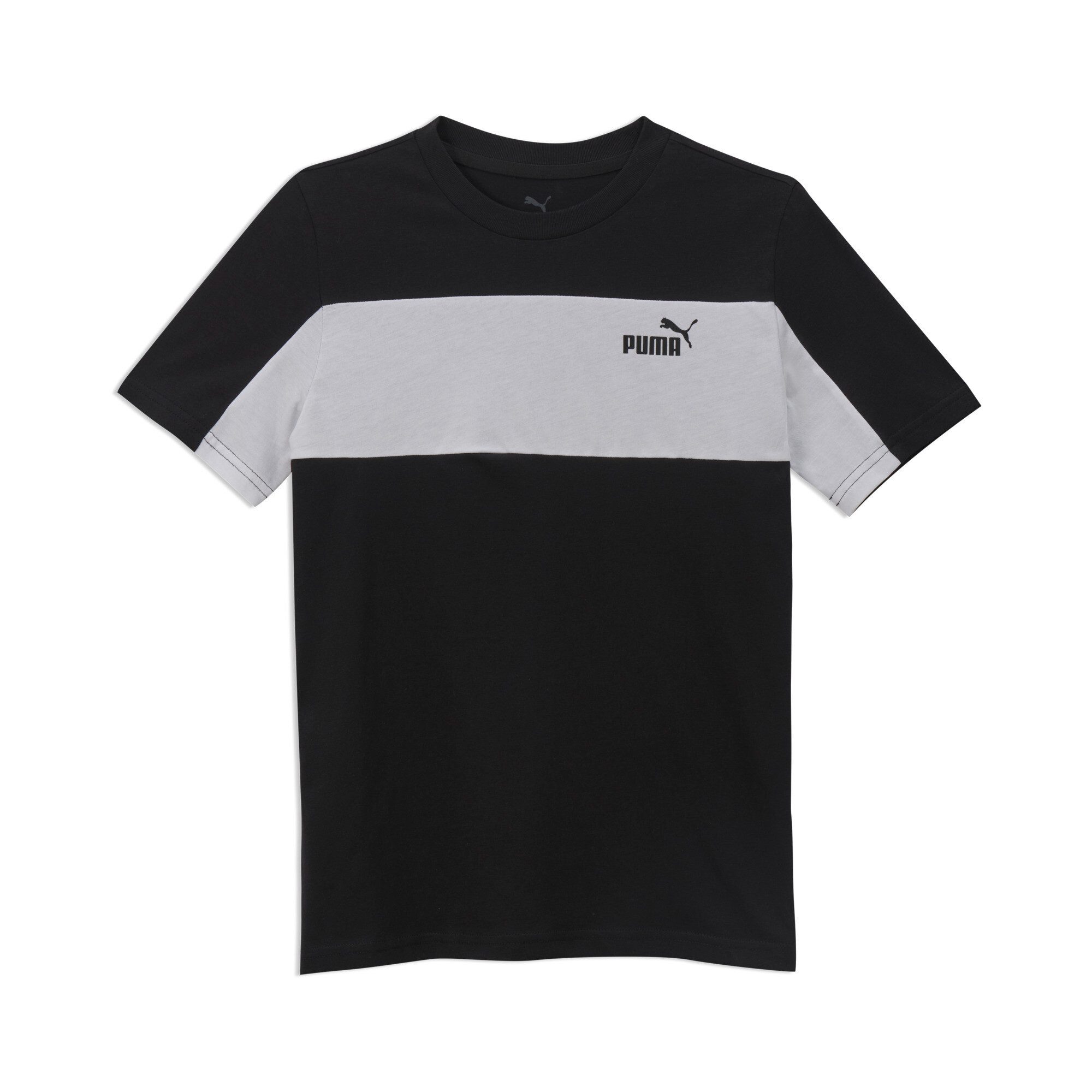 PUMA T-Shirt ESS BLOCK SMALL LOGO TEE B für Jugendliche, Kurzarm, mit Rundhalsausschnitt, aus Baumwolle