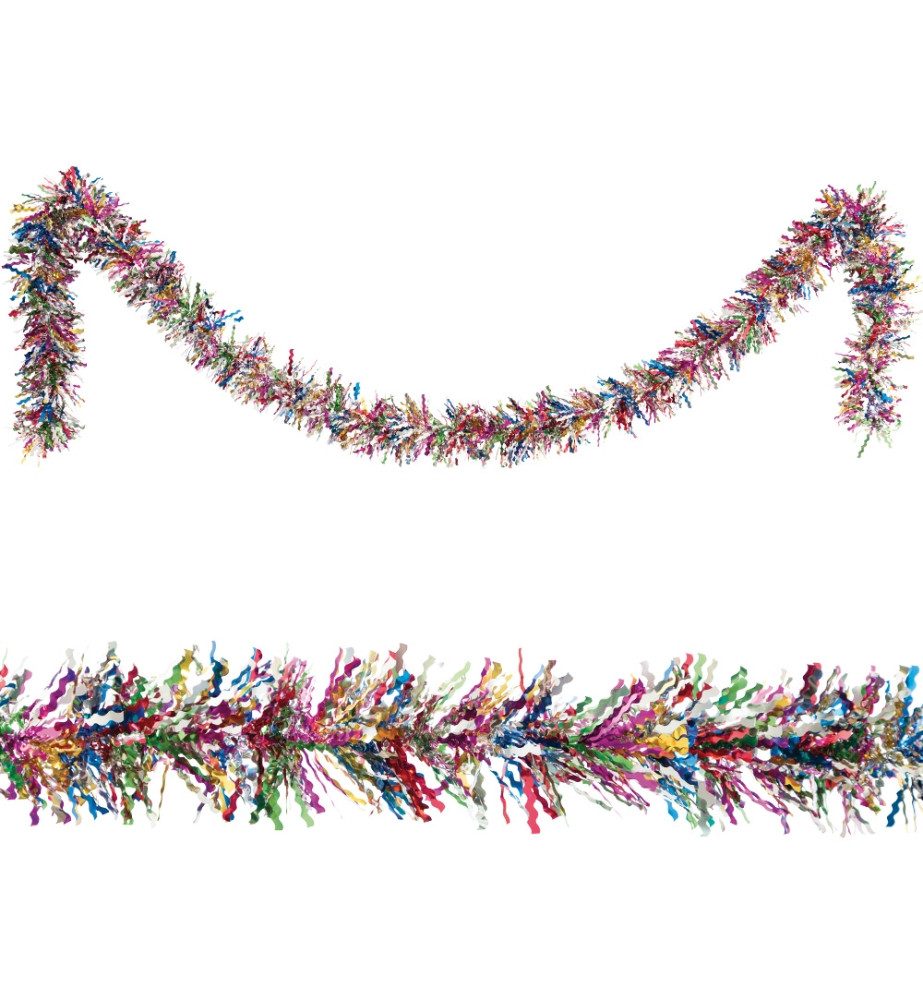 Fries Girlanden XXL Nikolaus Weihnacht Deko Boa Girlande Bunt 200 cm, 200 cm