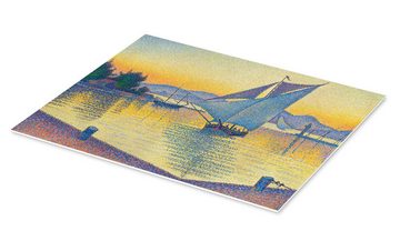 Posterlounge Forex-Bild Paul Signac, Hafen im Sonnenuntergang, Badezimmer Maritim Malerei