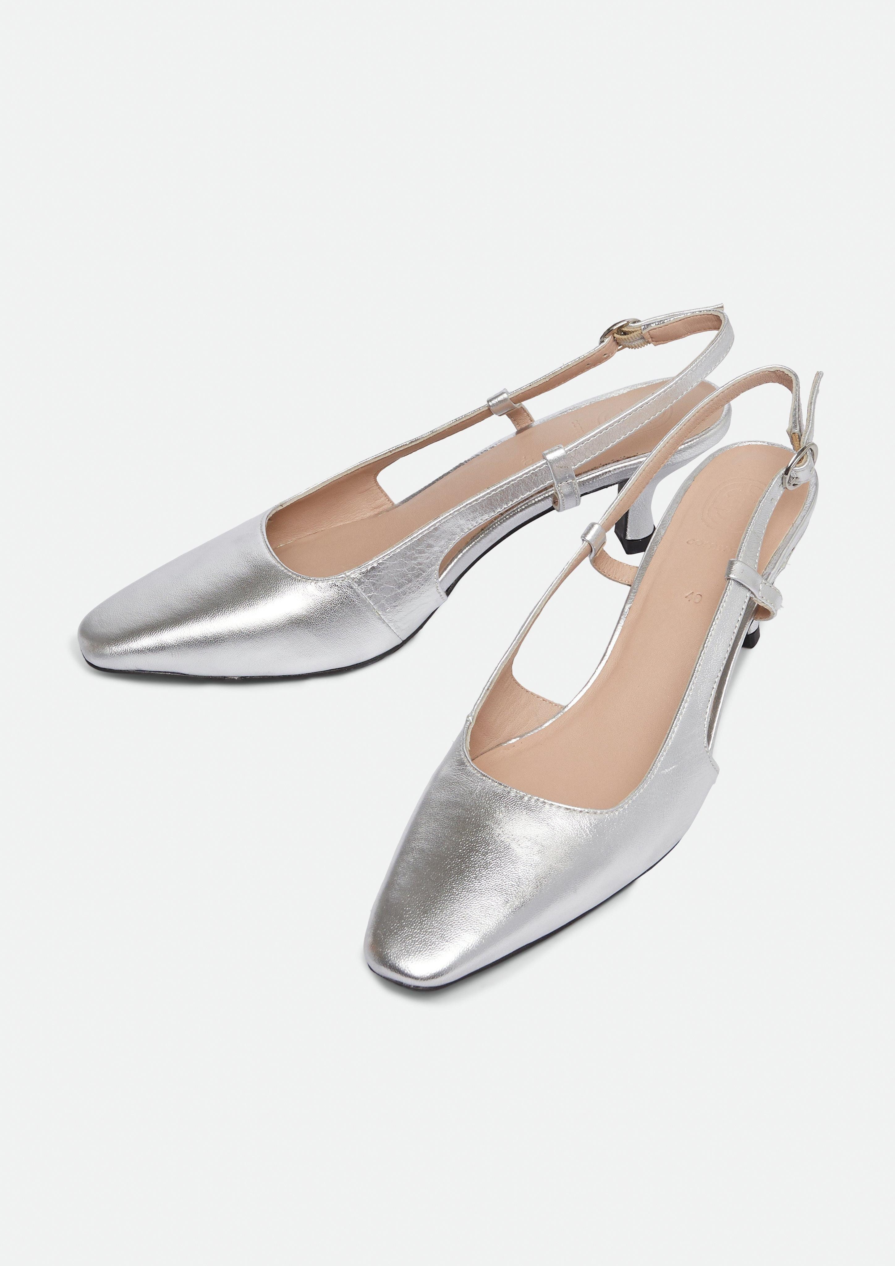 Comma Sling-Pumps aus Glattleder Pumps günstig online kaufen