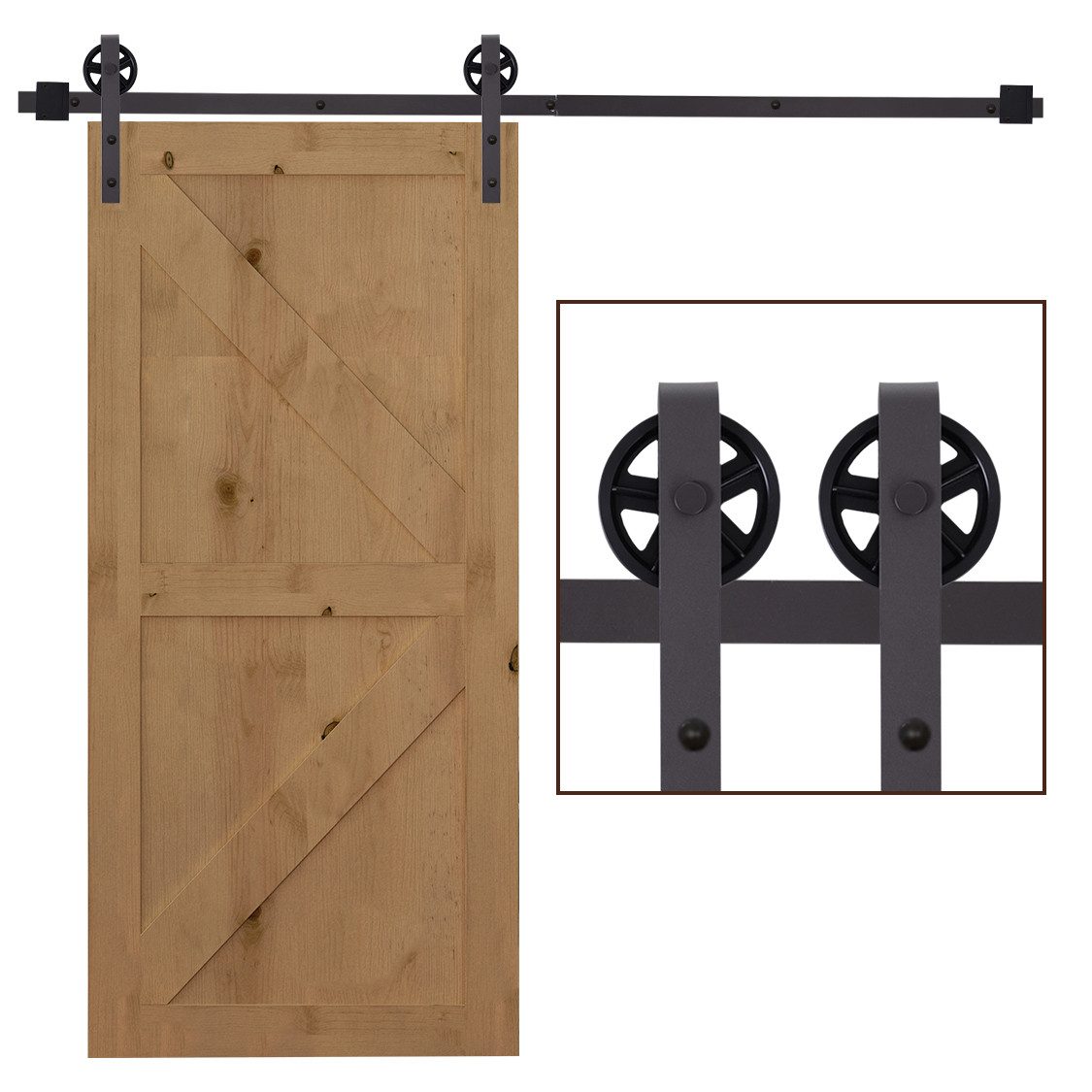 HOMCOM Türbeschlag 183 cm mit Schienen, günstig online kaufen