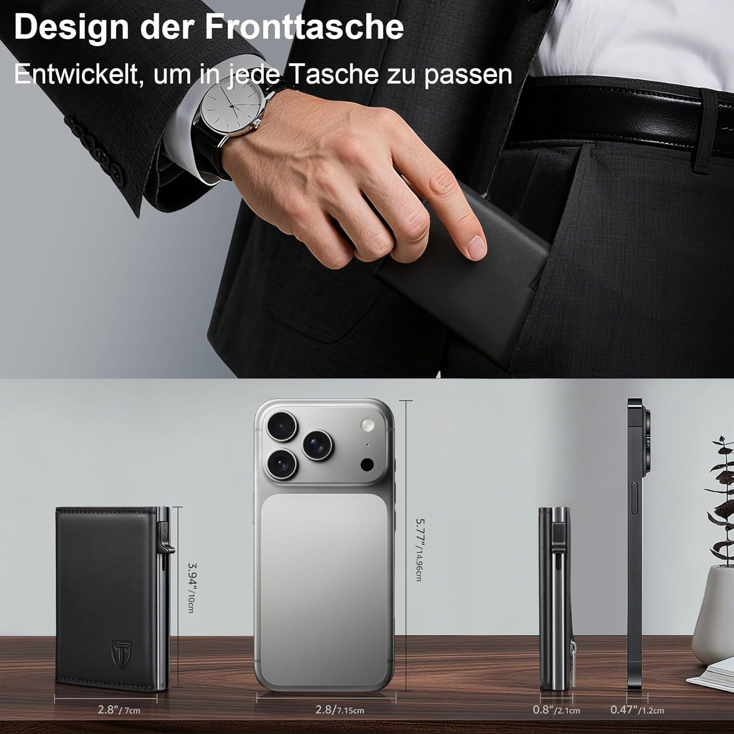 TEEHON Geldbörse Geldbörse Herren mit Münzfach & RFID Schutz (Slim Wallet P günstig online kaufen