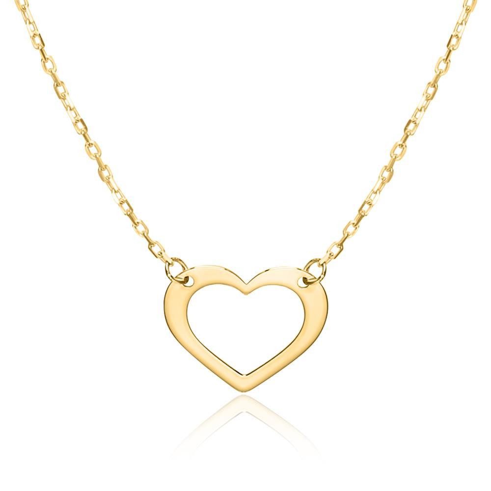 Unique Goldkette Unique Herzkette für Damen aus 9-karätigem Gold
