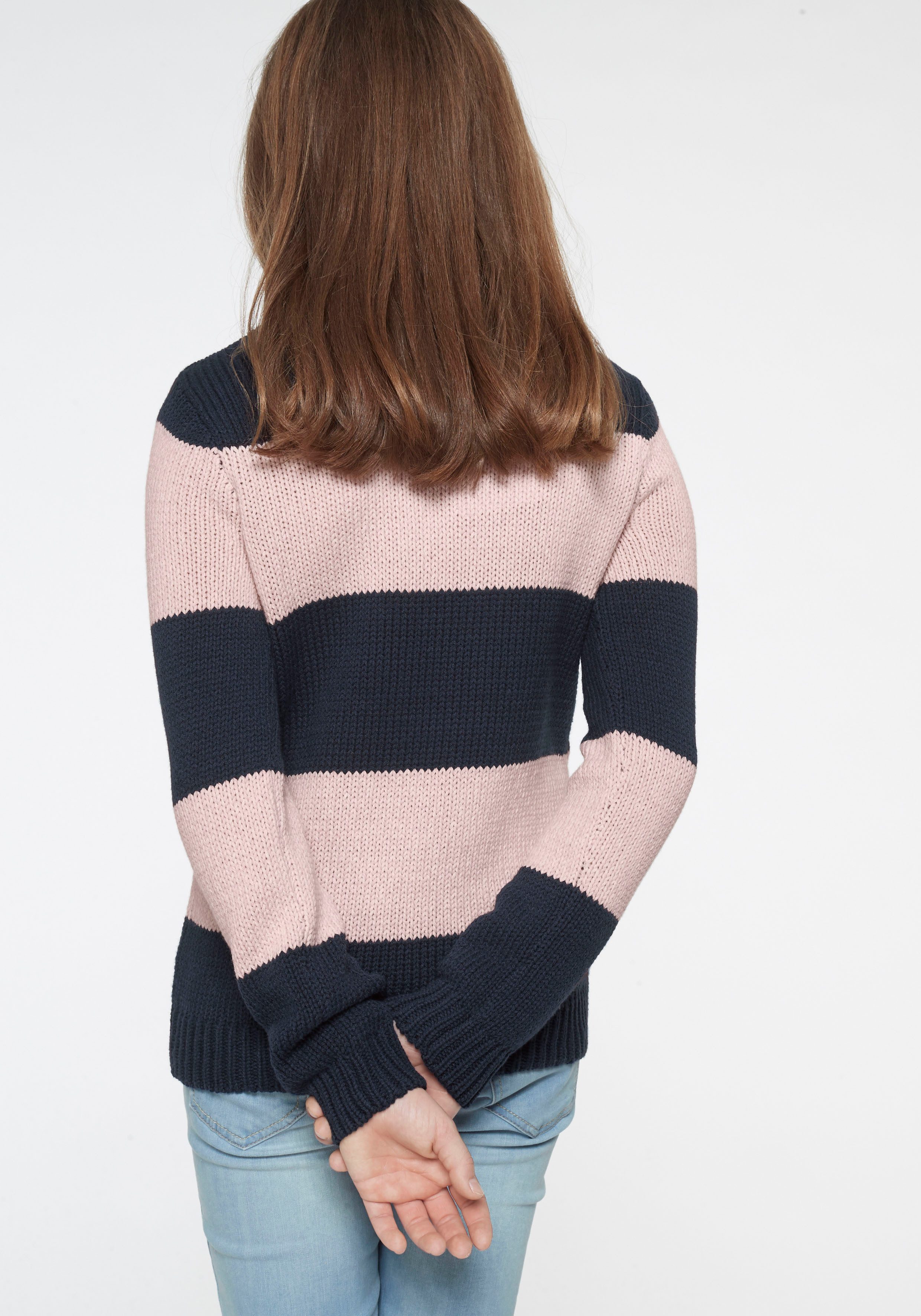 KangaROOS Strickpullover in modischer Streifenoptik günstig online kaufen