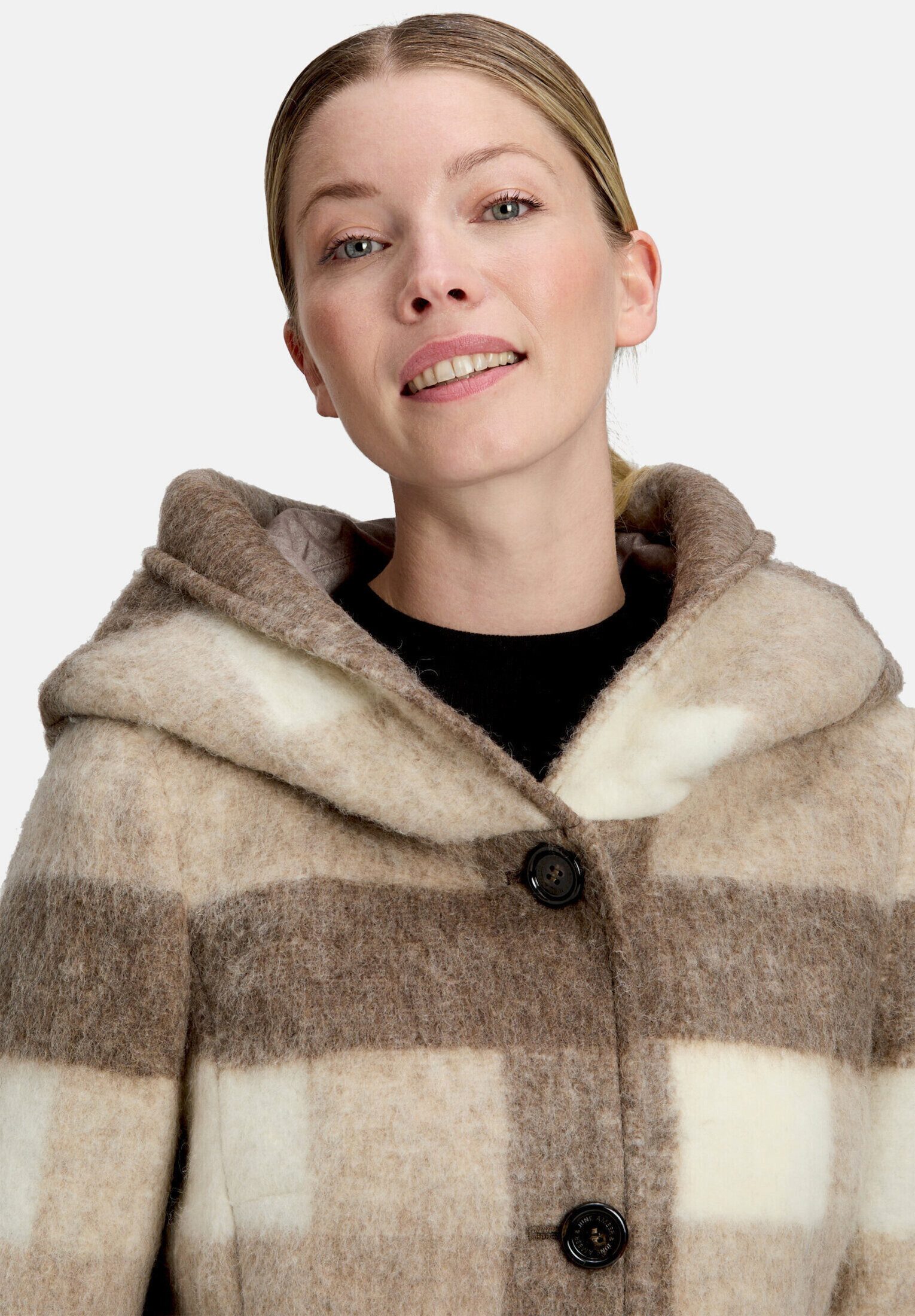 Amber & June Kurzjacke Damen mit Kapuze